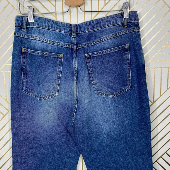 ALC A.L.C. Malone Jeans Pant Cropped High Waist Denim Medium Wash Blue Size‎ 10 - Picture 10 of 12